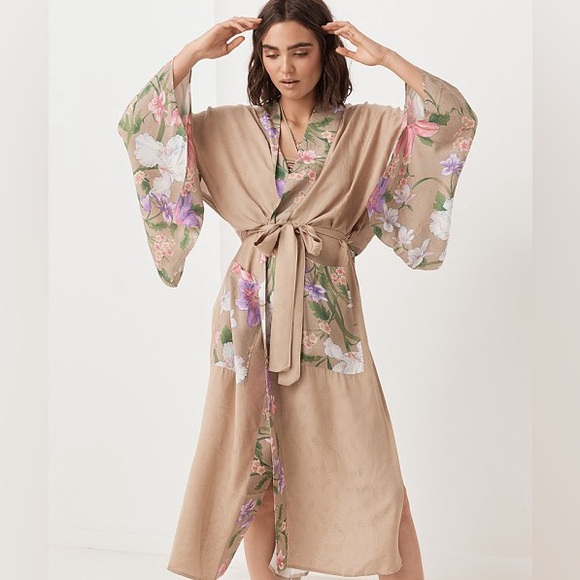 SPELL GYPSY WATERFALL MAXI KIMONO TAUPE - Picture 3 of 12